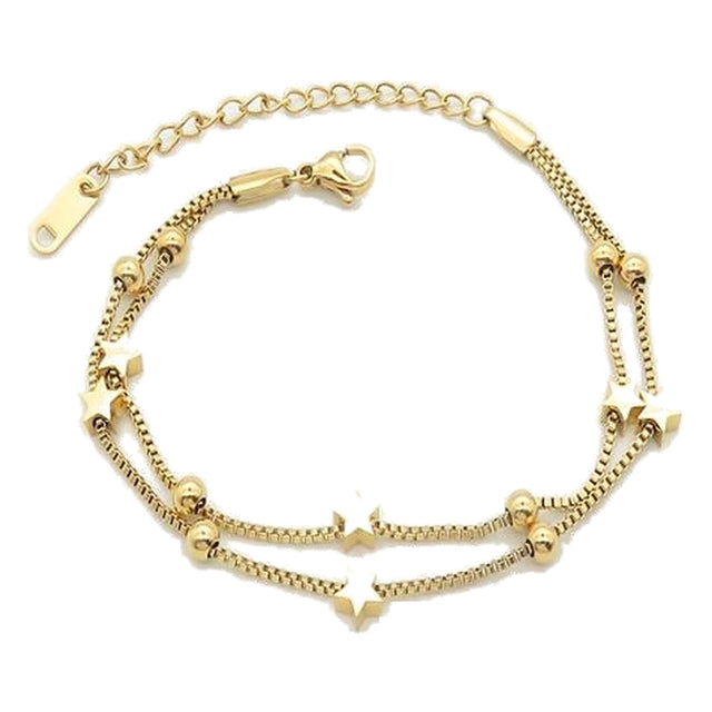 Bead Station Double Chain Bracelet