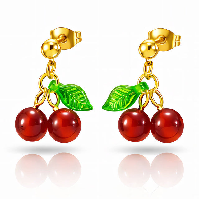 Cherry Drop Earrings