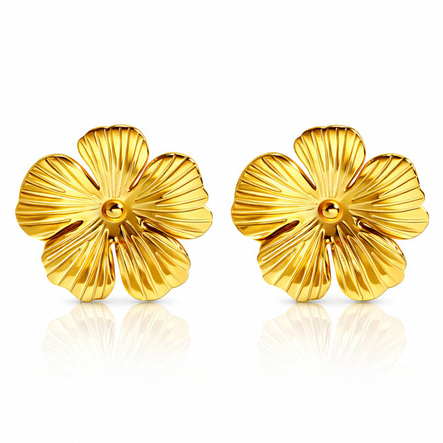 Gold-Tone Flower Studs