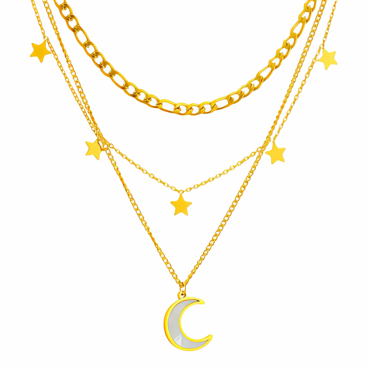 Moon & Stars Layered Necklace