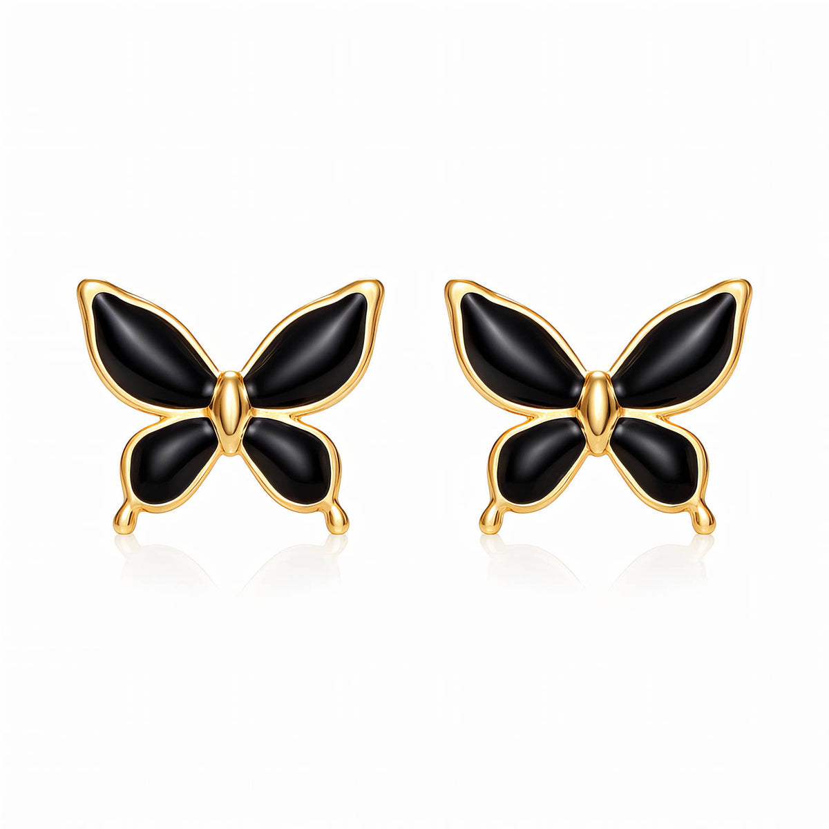 Black Butterfly Studs