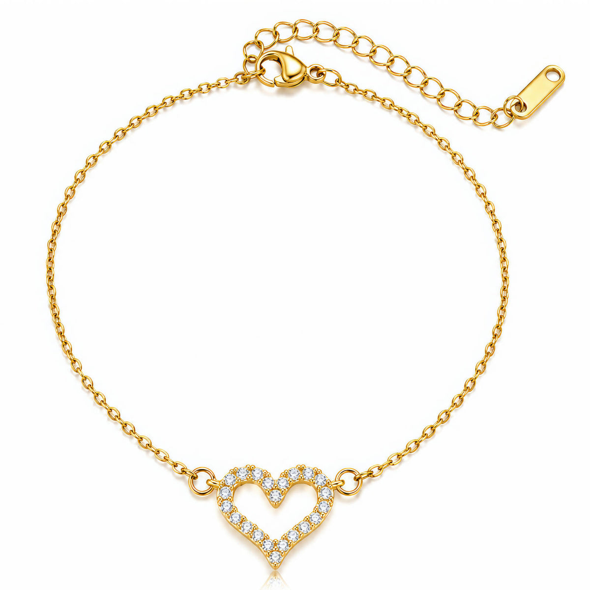 Pavé Open Heart Bracelet