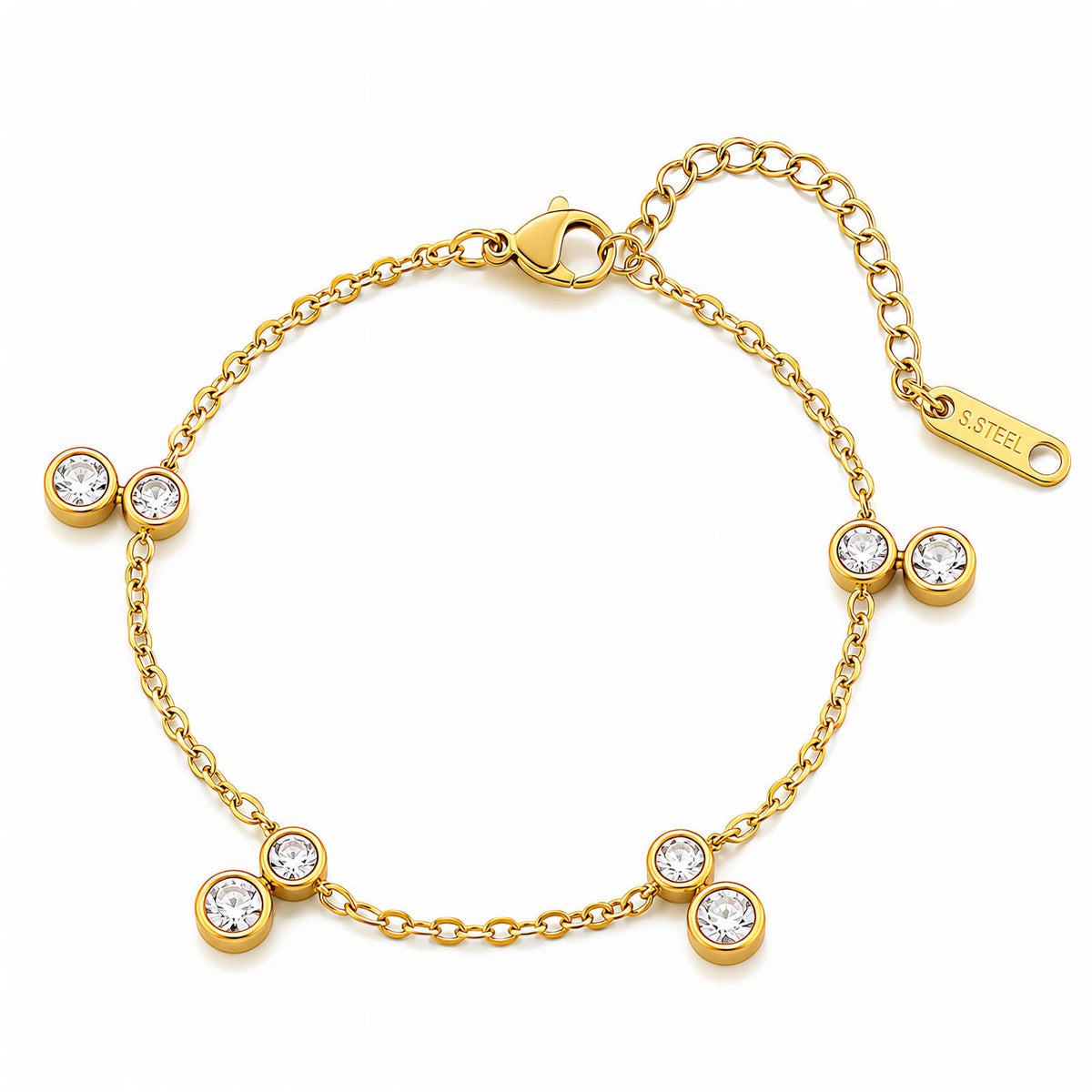 Crystal Drop Station Bracelet