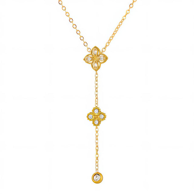 Flower Lariat Necklace